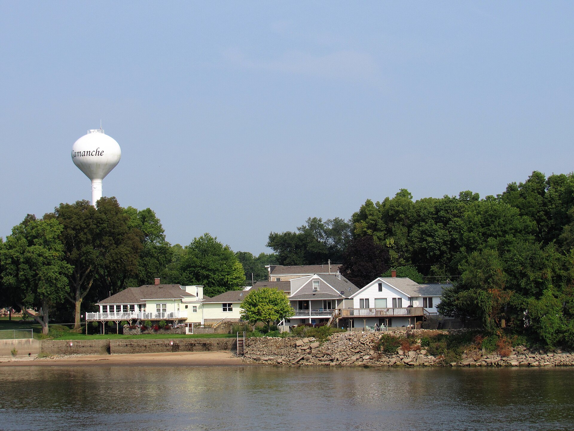 Camanche, Iowa from the Mississippi River