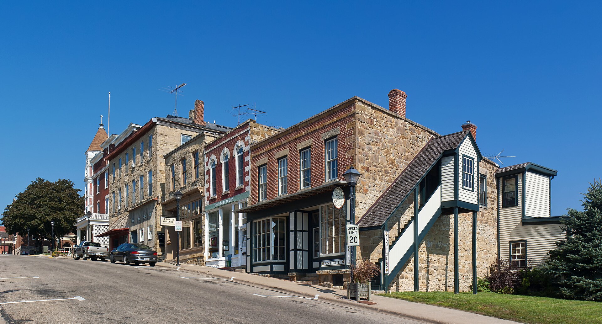 High Street in Mineral Point, Wisconsin