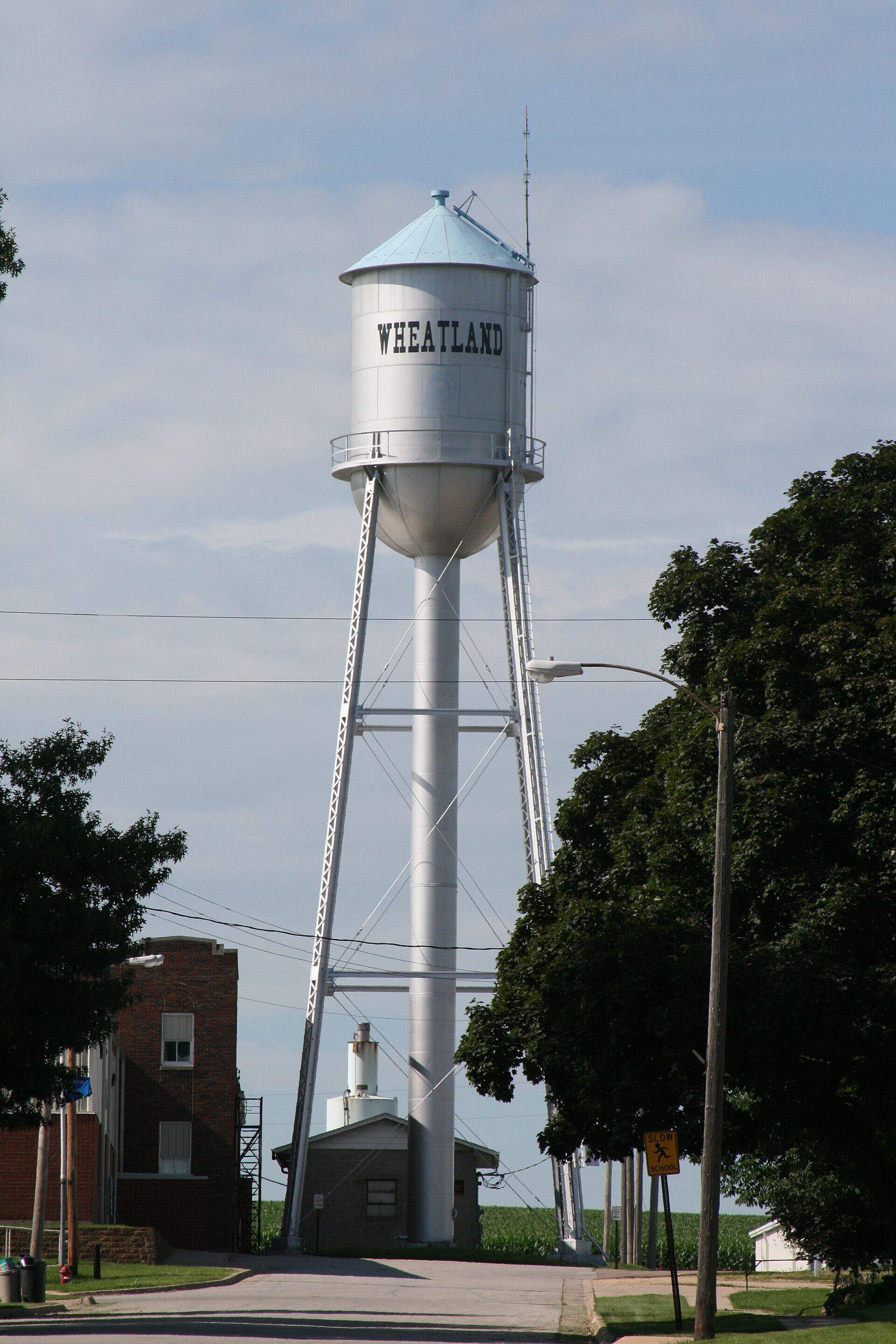 Water tower in Wheatland, Iowa