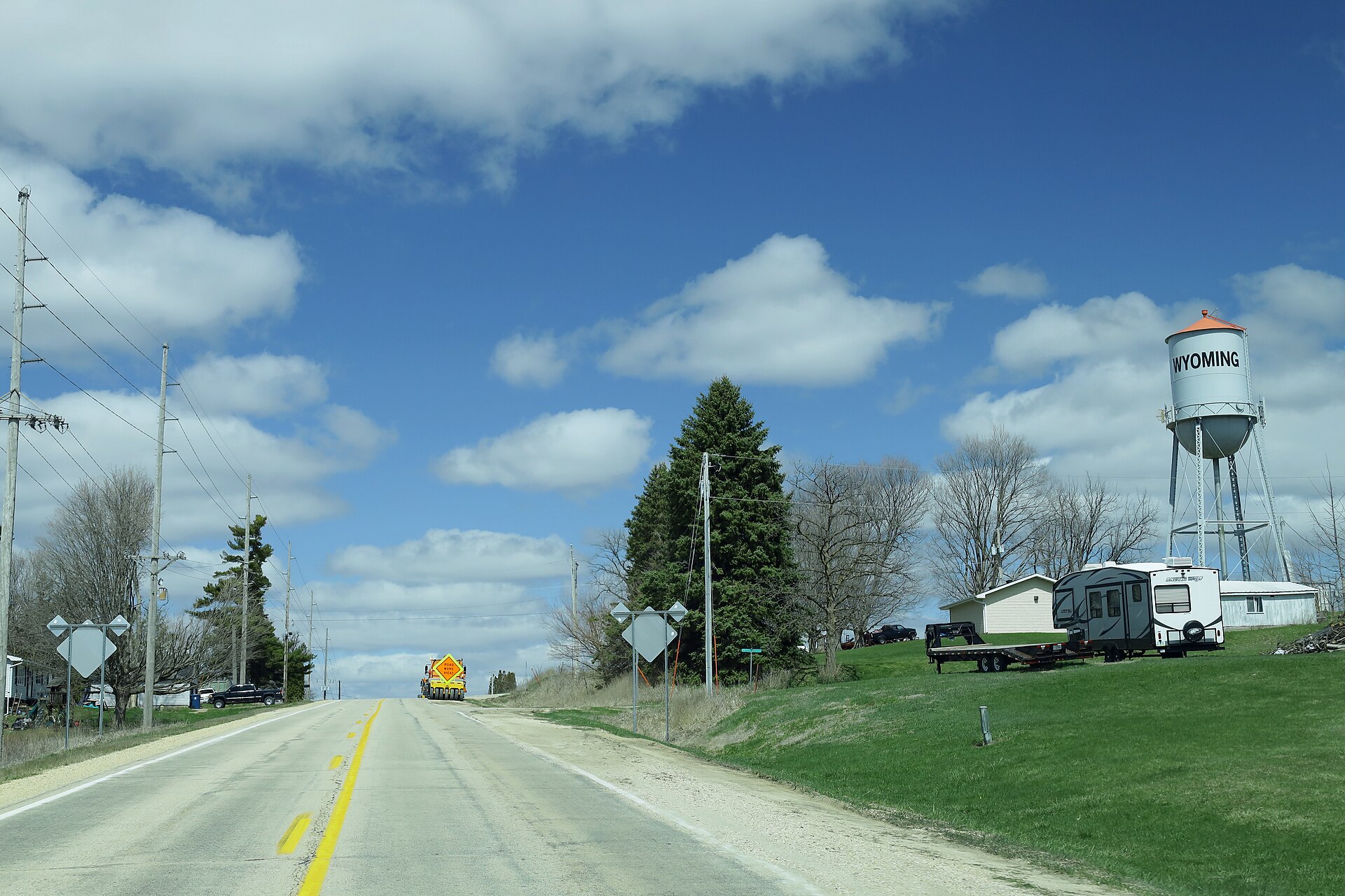 Water tower in Wyoming, Iowa