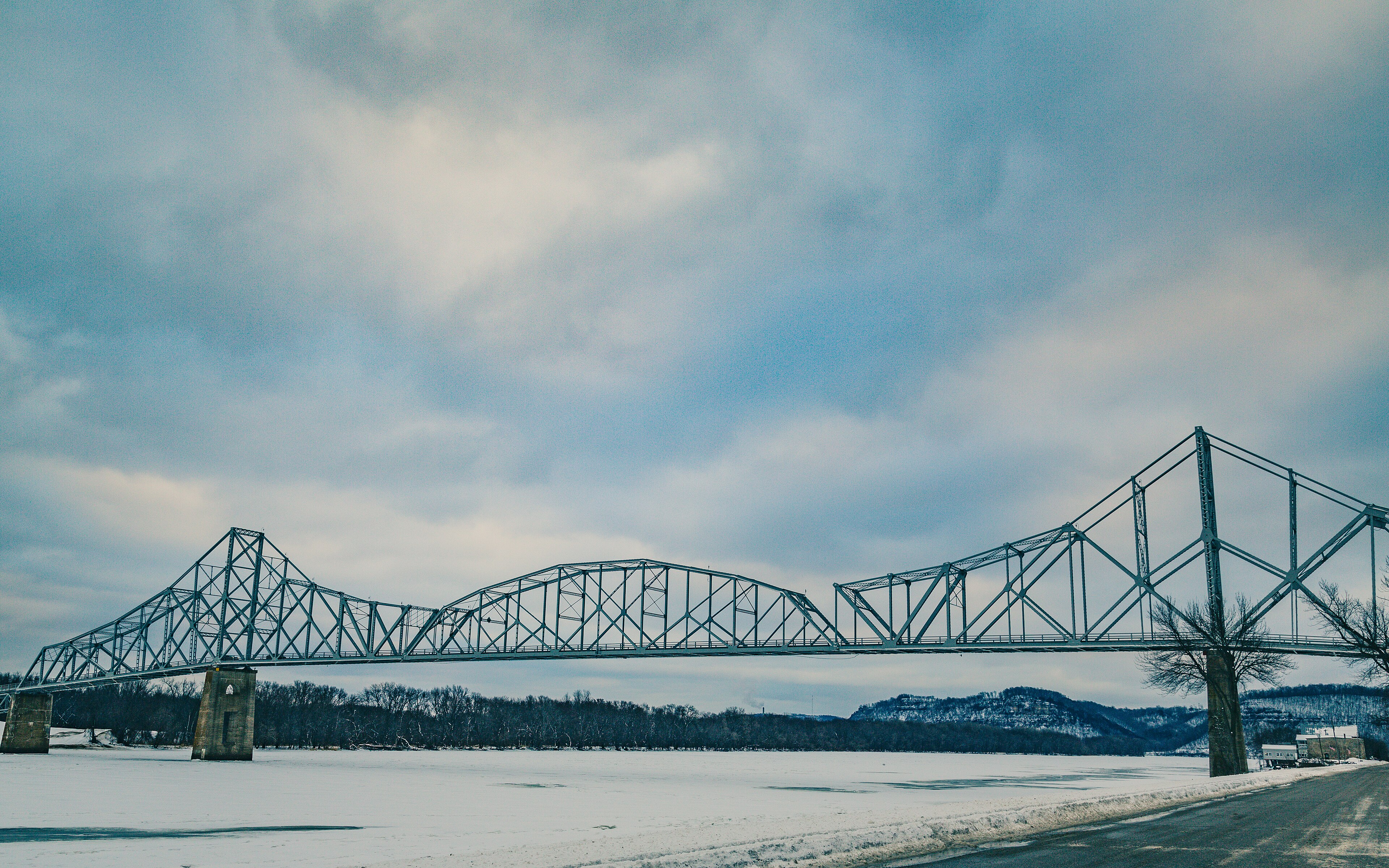 Black Hawk Bridge over the Mississippi River at Lansing, Iowa