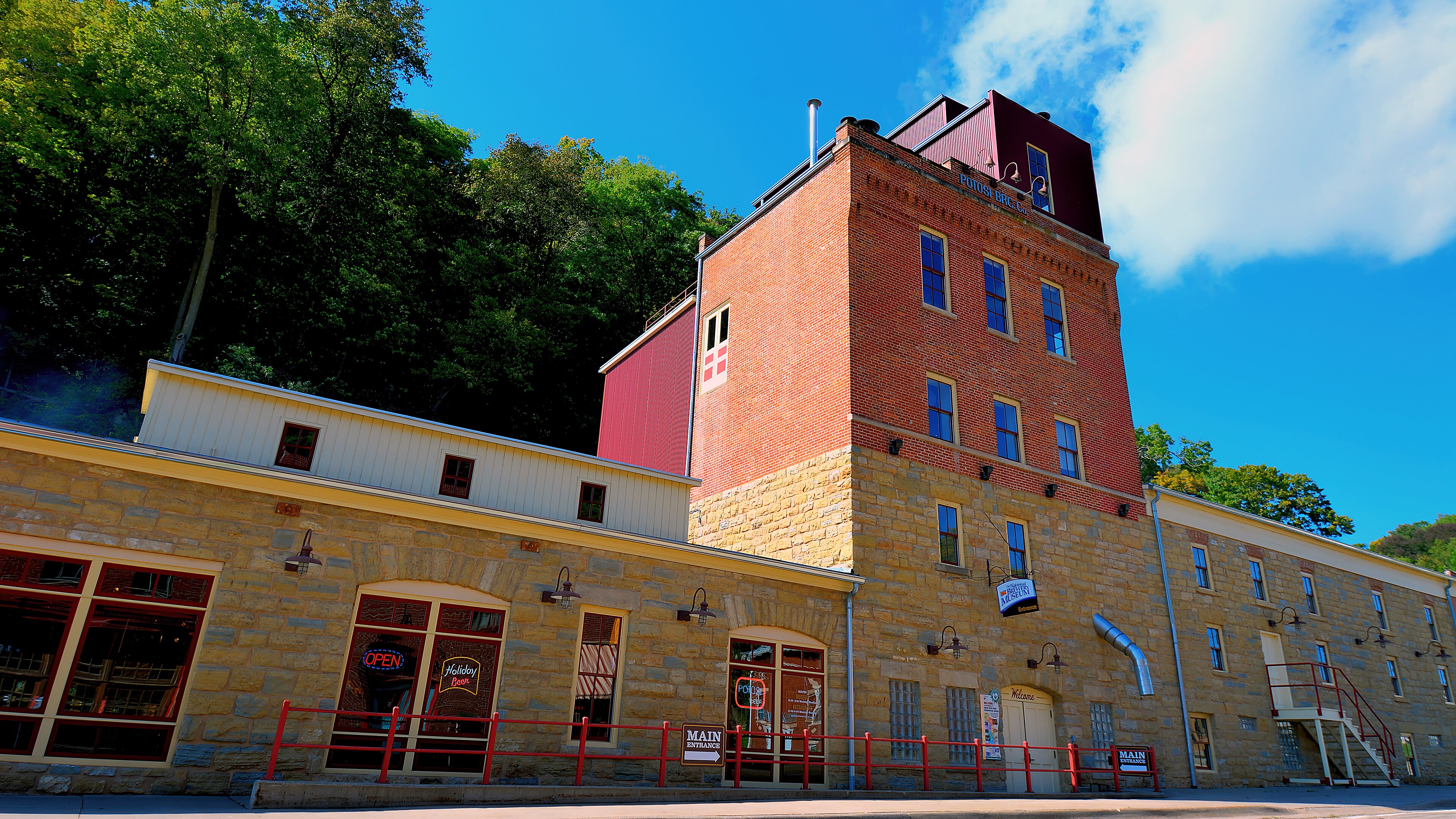Historic Potosi Brewery building in Potosi, Wisconsin